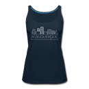 Albuquerque, New Mexico Women’s Tank Top - Skyline Women’s Albuquerque Tank Top - deep navy