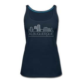 Albuquerque, New Mexico Women’s Tank Top - Skyline Women’s Albuquerque Tank Top - deep navy