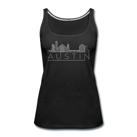 Austin, Texas Women’s Tank Top - Skyline Women’s Austin Tank Top - black