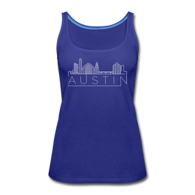 Austin, Texas Women’s Tank Top - Skyline Women’s Austin Tank Top - royal blue