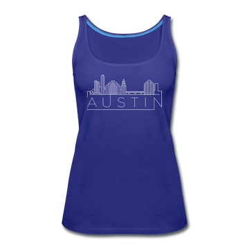Austin, Texas Women’s Tank Top - Skyline Women’s Austin Tank Top - royal blue