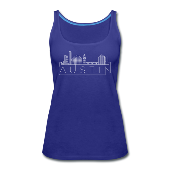 Austin, Texas Women’s Tank Top - Skyline Women’s Austin Tank Top - royal blue