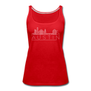 Austin, Texas Women’s Tank Top - Skyline Women’s Austin Tank Top - red