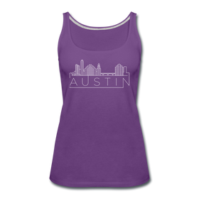 Austin, Texas Women’s Tank Top - Skyline Women’s Austin Tank Top - purple