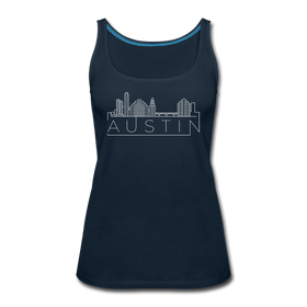 Austin, Texas Women’s Tank Top - Skyline Women’s Austin Tank Top - deep navy