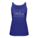 Baltimore, Maryland Women’s Tank Top - Skyline Women’s Baltimore Tank Top - royal blue