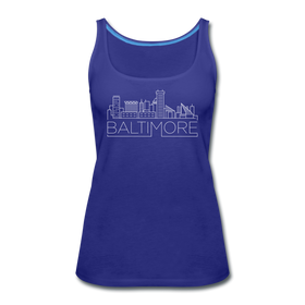 Baltimore, Maryland Women’s Tank Top - Skyline Women’s Baltimore Tank Top - royal blue
