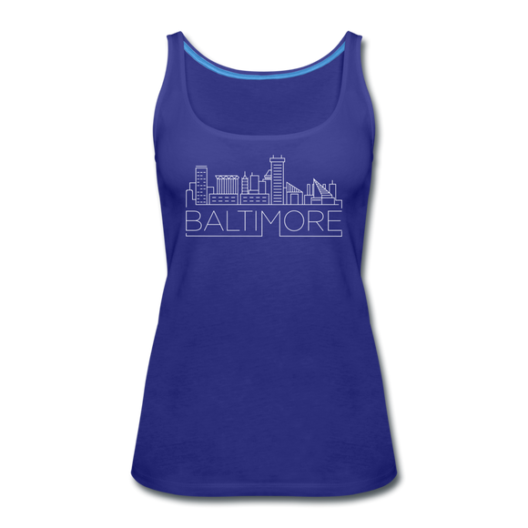 Baltimore, Maryland Women’s Tank Top - Skyline Women’s Baltimore Tank Top - royal blue
