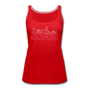 Baltimore, Maryland Women’s Tank Top - Skyline Women’s Baltimore Tank Top - red