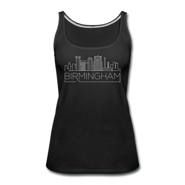 Birmingham, Alabama Women’s Tank Top - Skyline Women’s Birmingham Tank Top - black