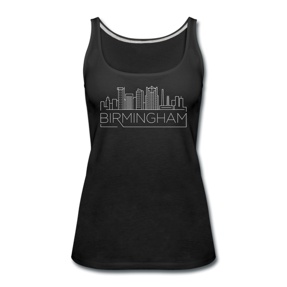 Birmingham, Alabama Women’s Tank Top - Skyline Women’s Birmingham Tank Top - black