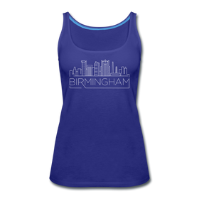 Birmingham, Alabama Women’s Tank Top - Skyline Women’s Birmingham Tank Top - royal blue