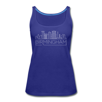 Birmingham, Alabama Women’s Tank Top - Skyline Women’s Birmingham Tank Top - royal blue
