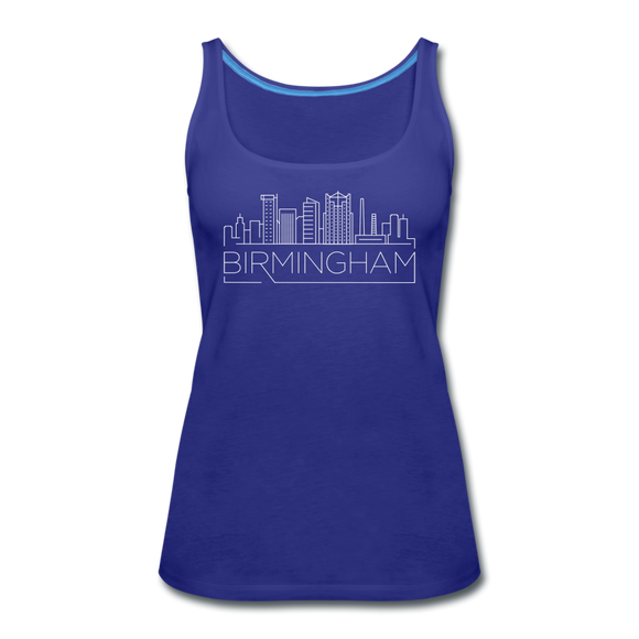 Birmingham, Alabama Women’s Tank Top - Skyline Women’s Birmingham Tank Top - royal blue