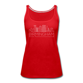 Birmingham, Alabama Women’s Tank Top - Skyline Women’s Birmingham Tank Top - red