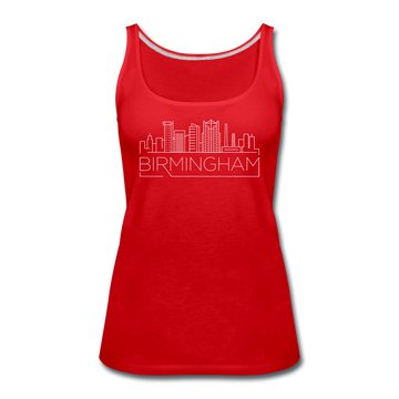 Birmingham, Alabama Women’s Tank Top - Skyline Women’s Birmingham Tank Top - red