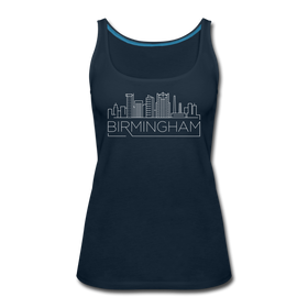 Birmingham, Alabama Women’s Tank Top - Skyline Women’s Birmingham Tank Top - deep navy