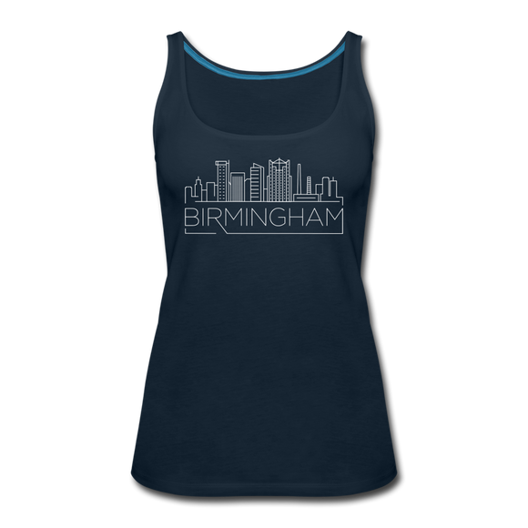 Birmingham, Alabama Women’s Tank Top - Skyline Women’s Birmingham Tank Top - deep navy