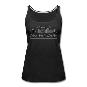 Anchorage, Alaska Women’s Tank Top - Skyline Women’s Anchorage Tank Top - black