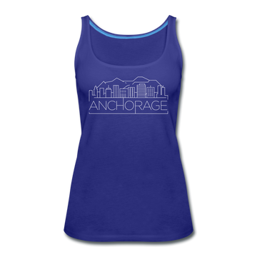 Anchorage, Alaska Women’s Tank Top - Skyline Women’s Anchorage Tank Top - royal blue