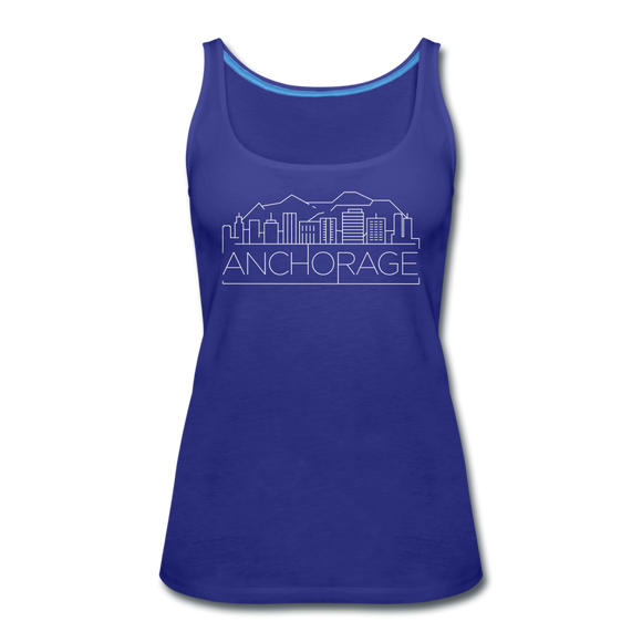 Anchorage, Alaska Women’s Tank Top - Skyline Women’s Anchorage Tank Top - royal blue