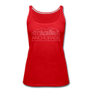 Anchorage, Alaska Women’s Tank Top - Skyline Women’s Anchorage Tank Top - red