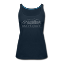 Anchorage, Alaska Women’s Tank Top - Skyline Women’s Anchorage Tank Top - deep navy