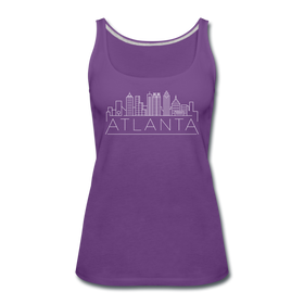 Atlanta, Georgia Women’s Tank Top - Skyline Women’s Atlanta Tank Top - purple
