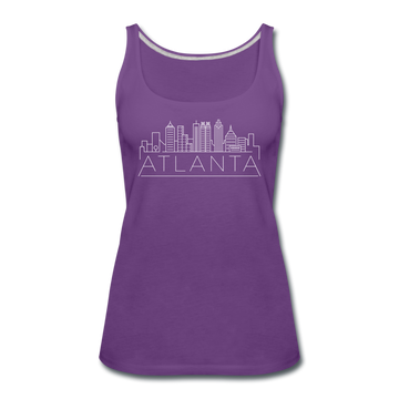 Atlanta, Georgia Women’s Tank Top - Skyline Women’s Atlanta Tank Top - purple