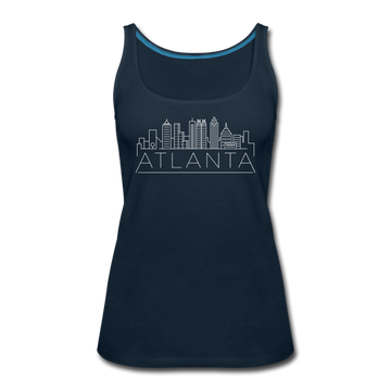 Atlanta, Georgia Women’s Tank Top - Skyline Women’s Atlanta Tank Top - deep navy