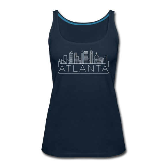 Atlanta, Georgia Women’s Tank Top - Skyline Women’s Atlanta Tank Top - deep navy