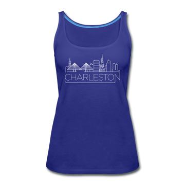 Charleston, South Carolina Women’s Tank Top - Skyline Women’s Charleston Tank Top - royal blue