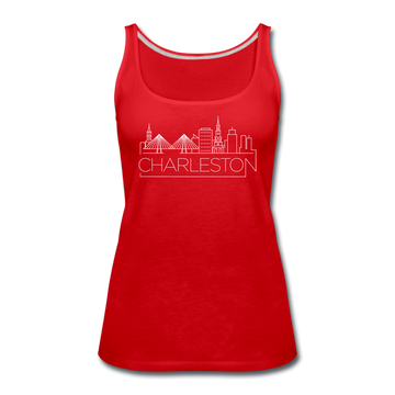 Charleston, South Carolina Women’s Tank Top - Skyline Women’s Charleston Tank Top - red