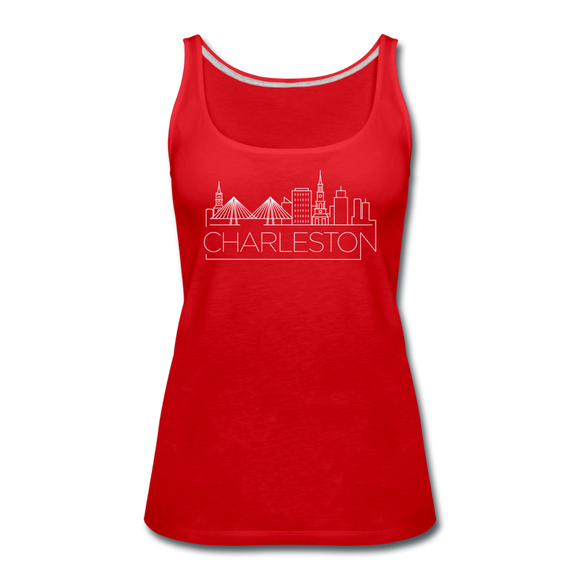 Charleston, South Carolina Women’s Tank Top - Skyline Women’s Charleston Tank Top - red