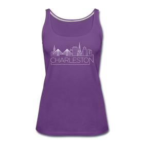 Charleston, South Carolina Women’s Tank Top - Skyline Women’s Charleston Tank Top - purple
