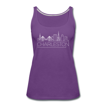 Charleston, South Carolina Women’s Tank Top - Skyline Women’s Charleston Tank Top - purple