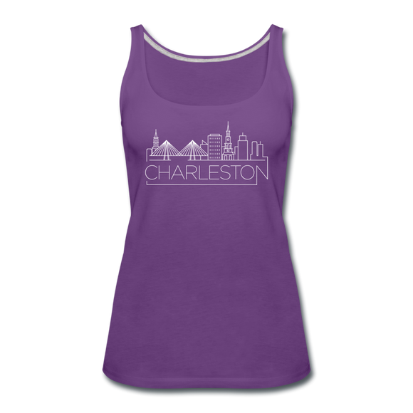 Charleston, South Carolina Women’s Tank Top - Skyline Women’s Charleston Tank Top - purple