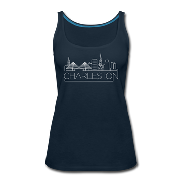Charleston, South Carolina Women’s Tank Top - Skyline Women’s Charleston Tank Top - deep navy