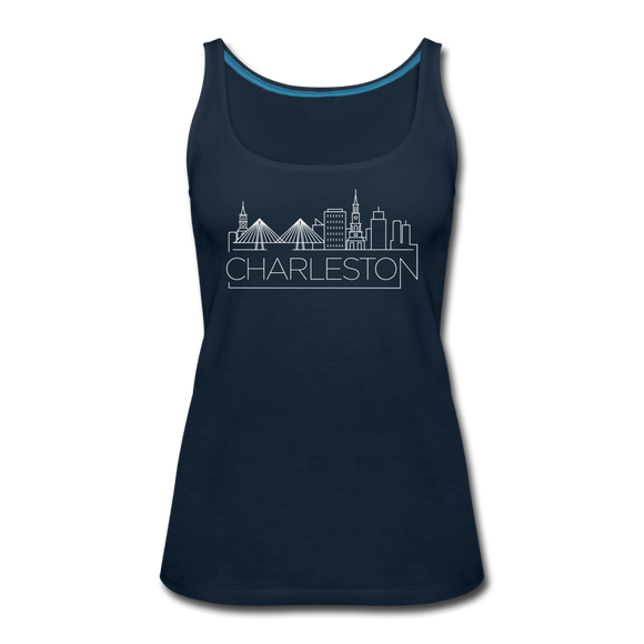 Charleston, South Carolina Women’s Tank Top - Skyline Women’s Charleston Tank Top - deep navy