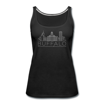 Buffalo, New York Women’s Tank Top - Skyline Women’s Buffalo Tank Top - black