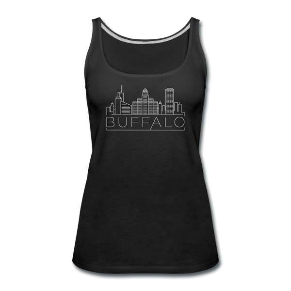 Buffalo, New York Women’s Tank Top - Skyline Women’s Buffalo Tank Top - black