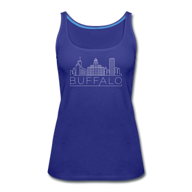 Buffalo, New York Women’s Tank Top - Skyline Women’s Buffalo Tank Top - royal blue