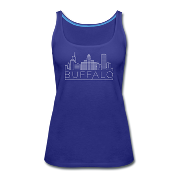 Buffalo, New York Women’s Tank Top - Skyline Women’s Buffalo Tank Top - royal blue