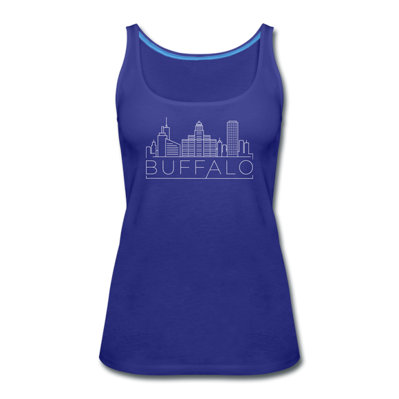 Buffalo, New York Women’s Tank Top - Skyline Women’s Buffalo Tank Top - royal blue