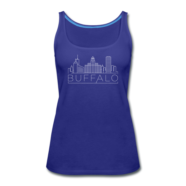 Buffalo, New York Women’s Tank Top - Skyline Women’s Buffalo Tank Top - royal blue