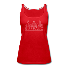Buffalo, New York Women’s Tank Top - Skyline Women’s Buffalo Tank Top - red