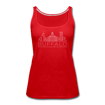 Buffalo, New York Women’s Tank Top - Skyline Women’s Buffalo Tank Top - red