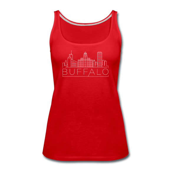 Buffalo, New York Women’s Tank Top - Skyline Women’s Buffalo Tank Top - red