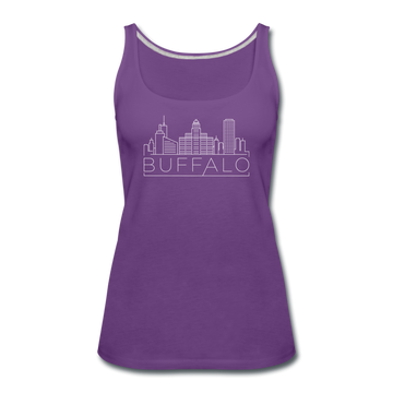 Buffalo, New York Women’s Tank Top - Skyline Women’s Buffalo Tank Top - purple
