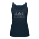 Buffalo, New York Women’s Tank Top - Skyline Women’s Buffalo Tank Top - deep navy